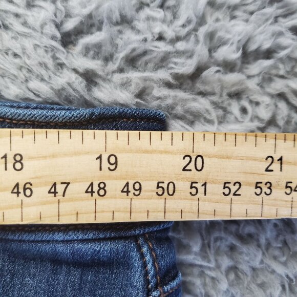 EVRI Jeans Womens 18W Blue Wide Leg Stretch Denim Mid Rise Cropped Capri - Picture 5 of 12